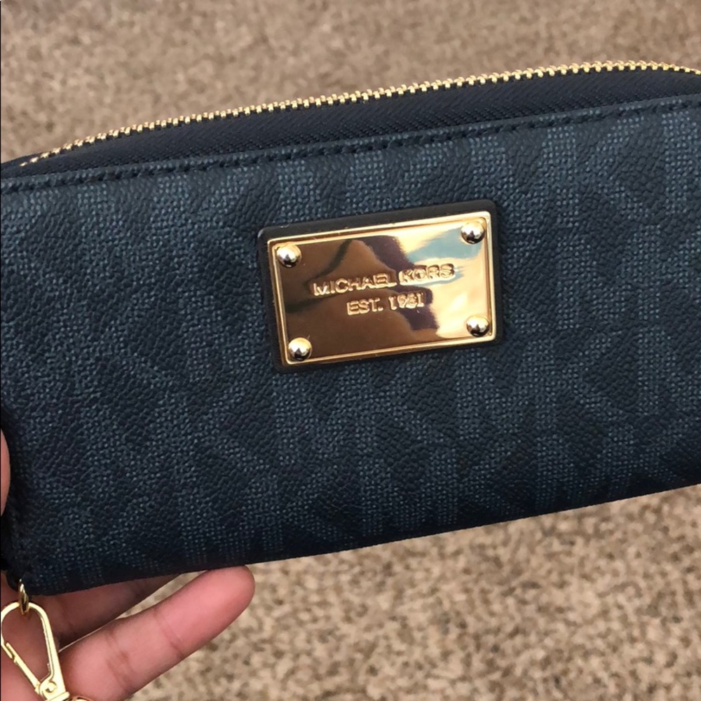 Michael Kors Navy Blue wristlet